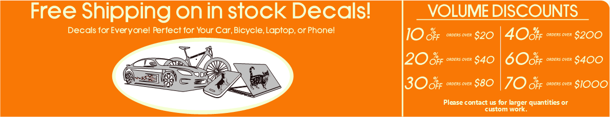 decals for cars ,laptops