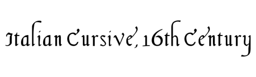 Italian Cursive, 16th Century